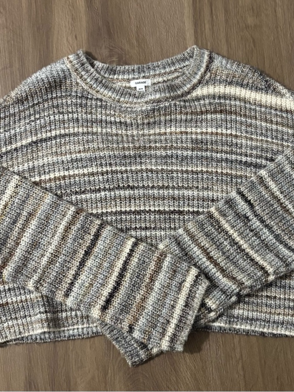 GARAGE Multicolor Cropped Sweater